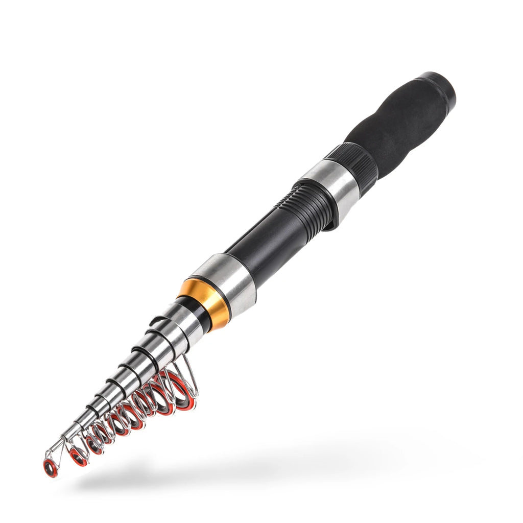 Telescopic Fishing Rod Combo – Carbon Fiber Kit with Spinning Reel and Bag