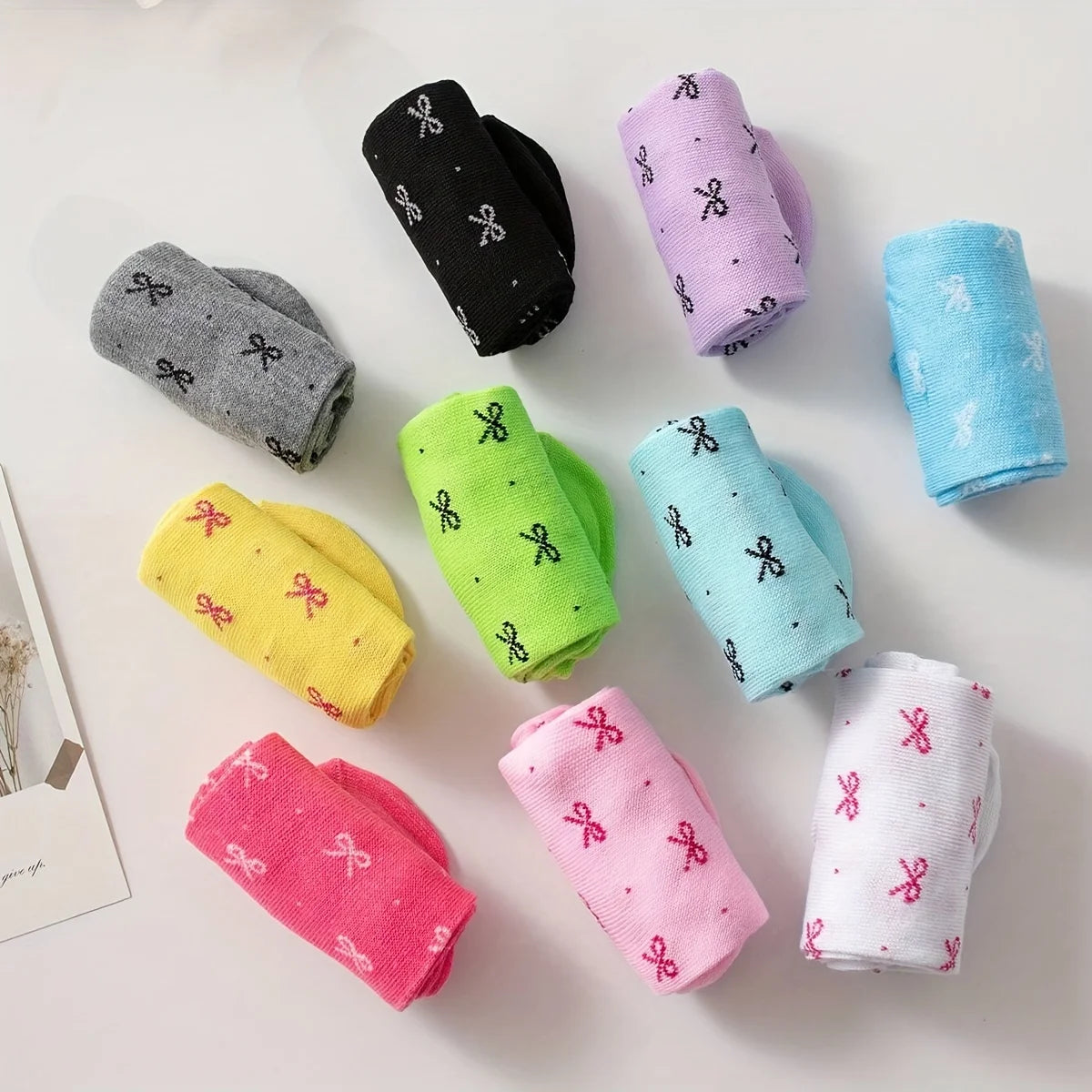 Candy Colored Short Socks – Soft Cotton Casual Footwear for Women