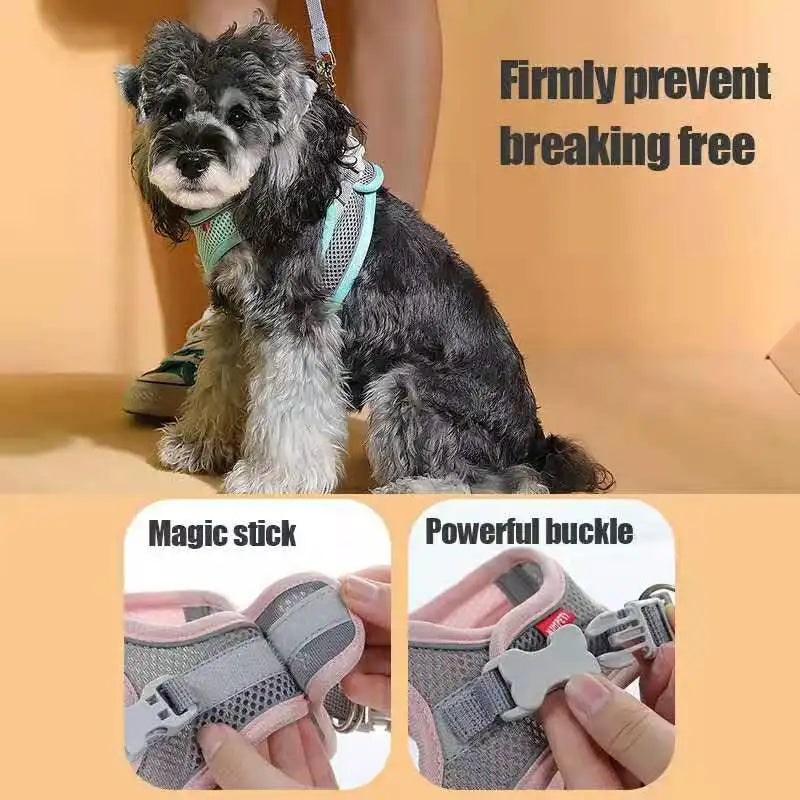 Reflective Breathable Dog Harness Vest – Adjustable for Outdoor Walking
