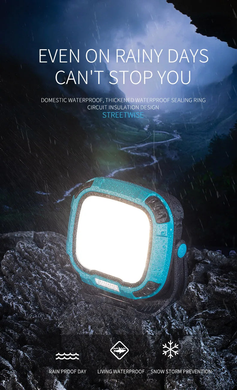 Rechargeable LED Spotlight Lantern – Magnetic Work Light for Outdoor Camping