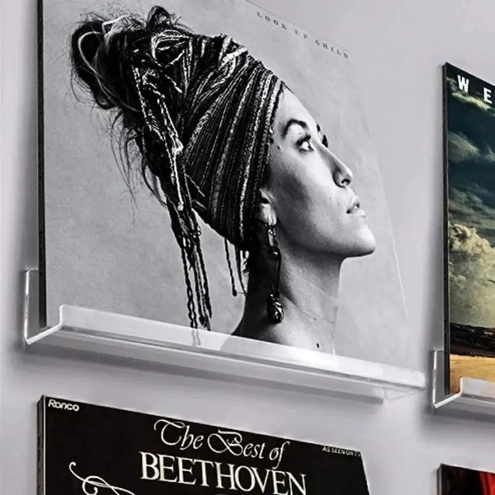 Acrylic Vinyl Record Wall Mount – Clear Display Shelf for Music Collectors