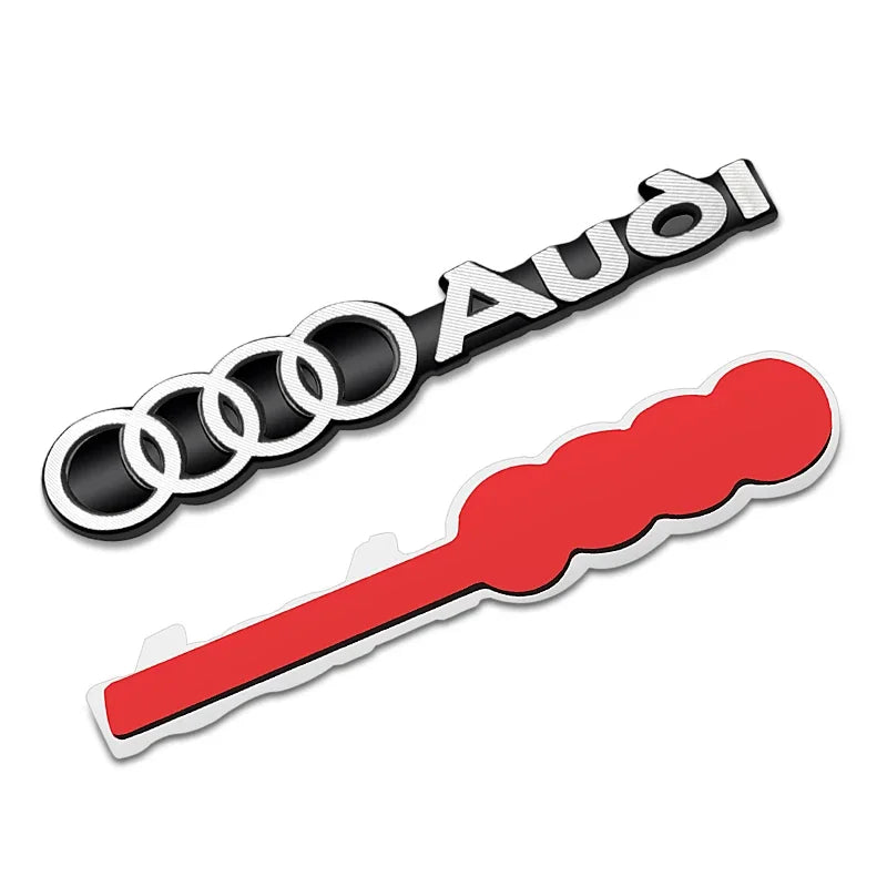 3D Aluminum Car Badge Emblems – Interior Audio Decoration for Audi Models