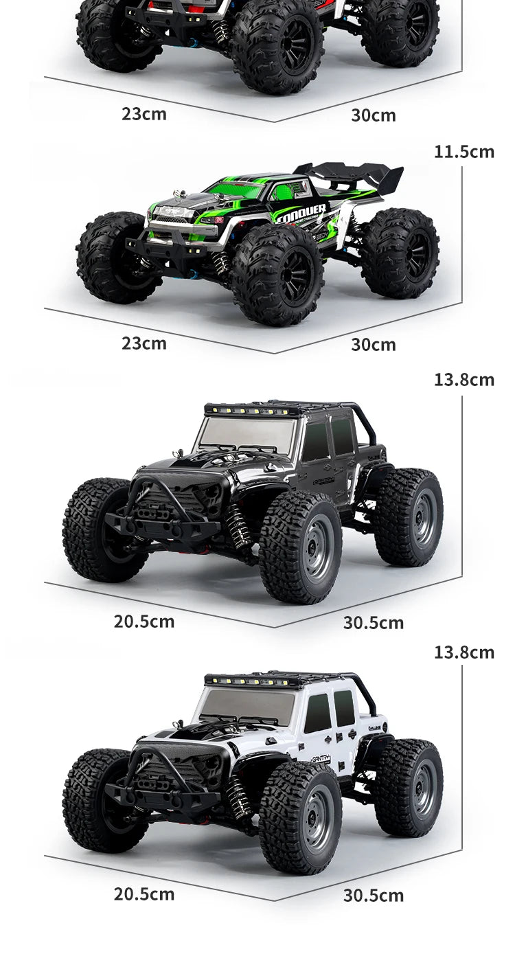 4WD Off-Road RC Monster Truck – 50km/h Remote Control for Adults and Kids