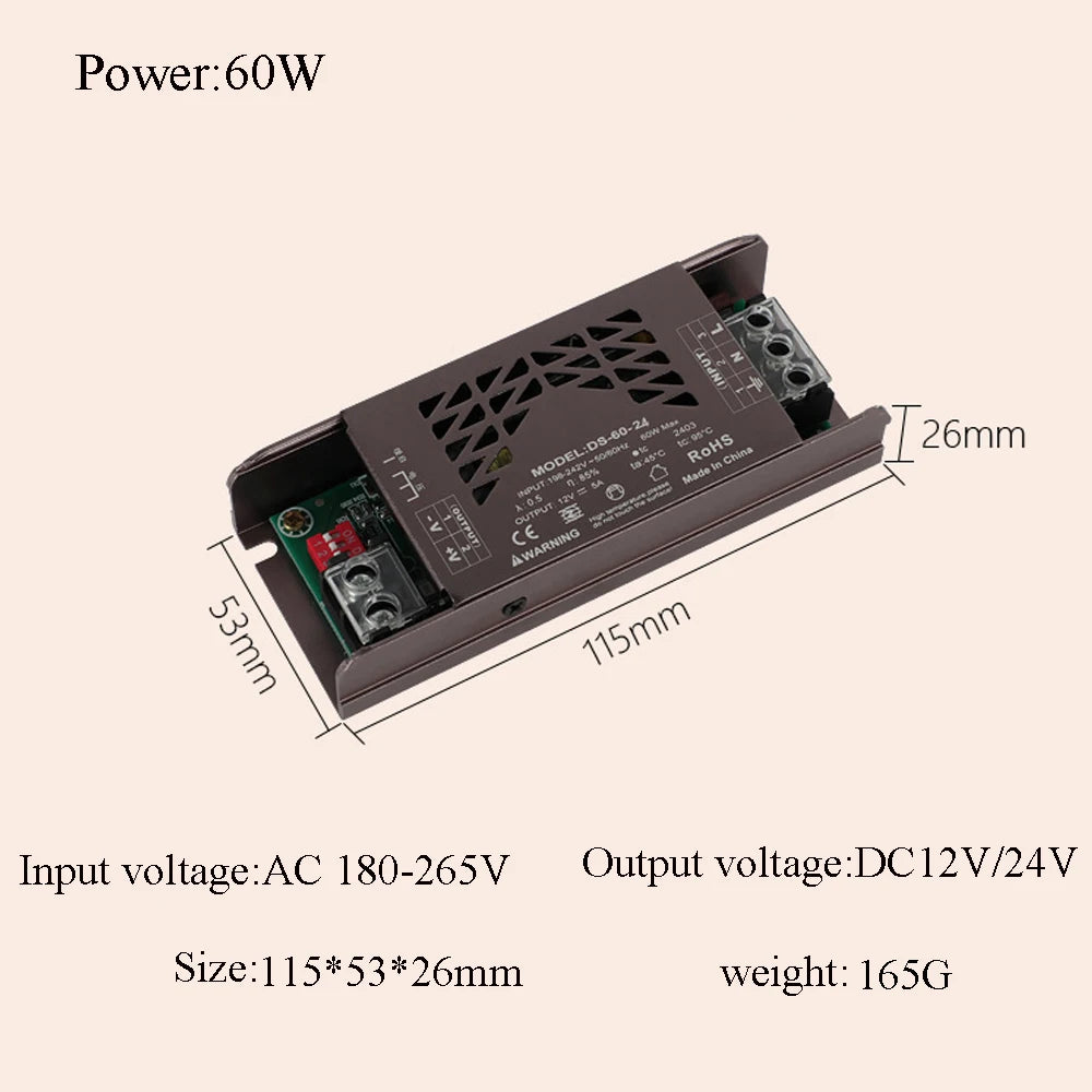 Dimmable LED Power Supply – Universal Transformer for Lighting Installations