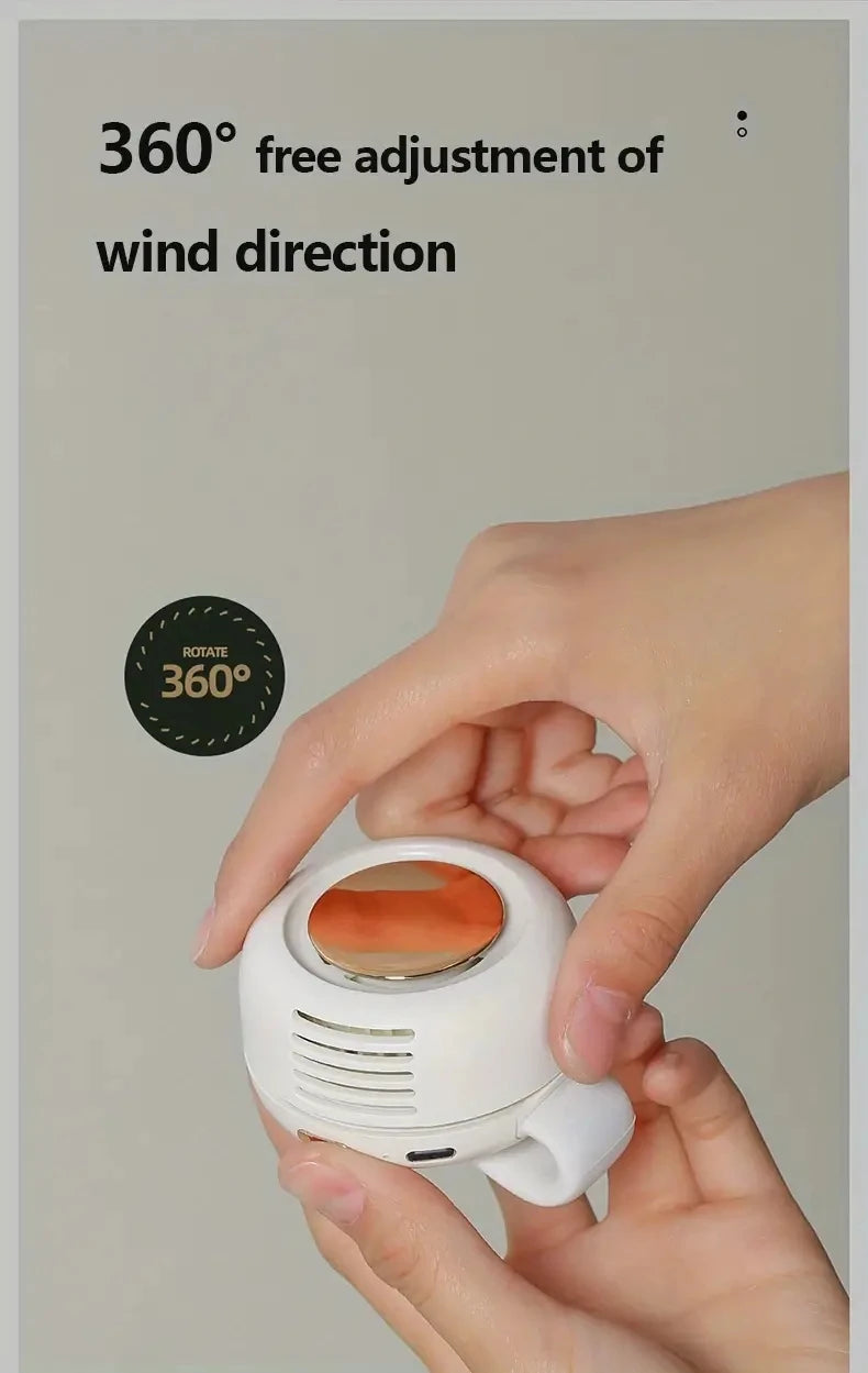 Portable Bladeless Waist Fan – 3-Speed Silent Cooling for Outdoor Work