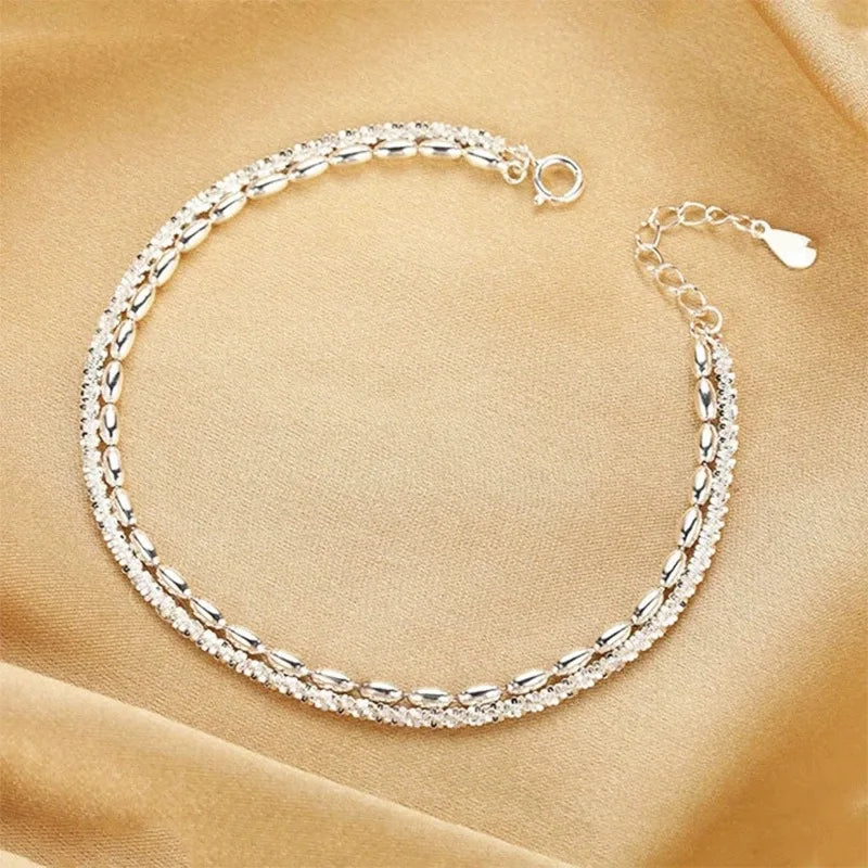Sterling Silver Star Moon Bracelet – Vintage Crystal Jewelry for Women