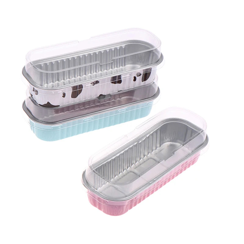 Aluminum Foil Mini Loaf Pans – 6.8oz Rectangular Containers for Home Baking
