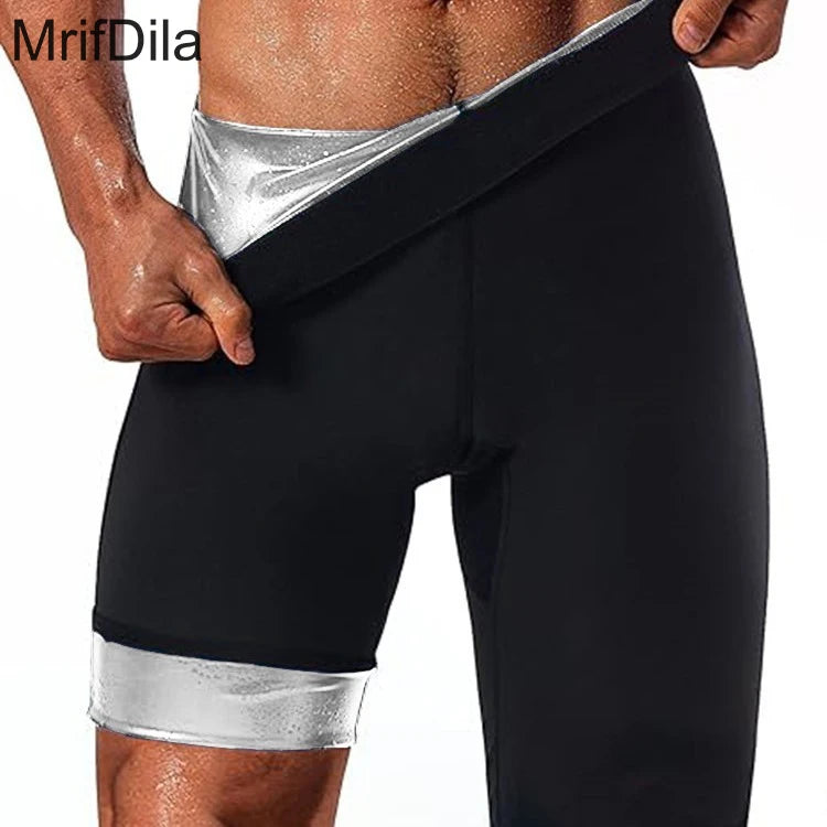 Thermo Sauna Compression Leggings – Fat Burning Body Shaper for Men Gym Workout