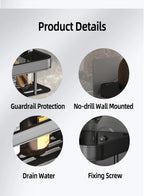 Adhesive Corner Shower Shelf – No Drill Wall Storage for Bathroom Organization