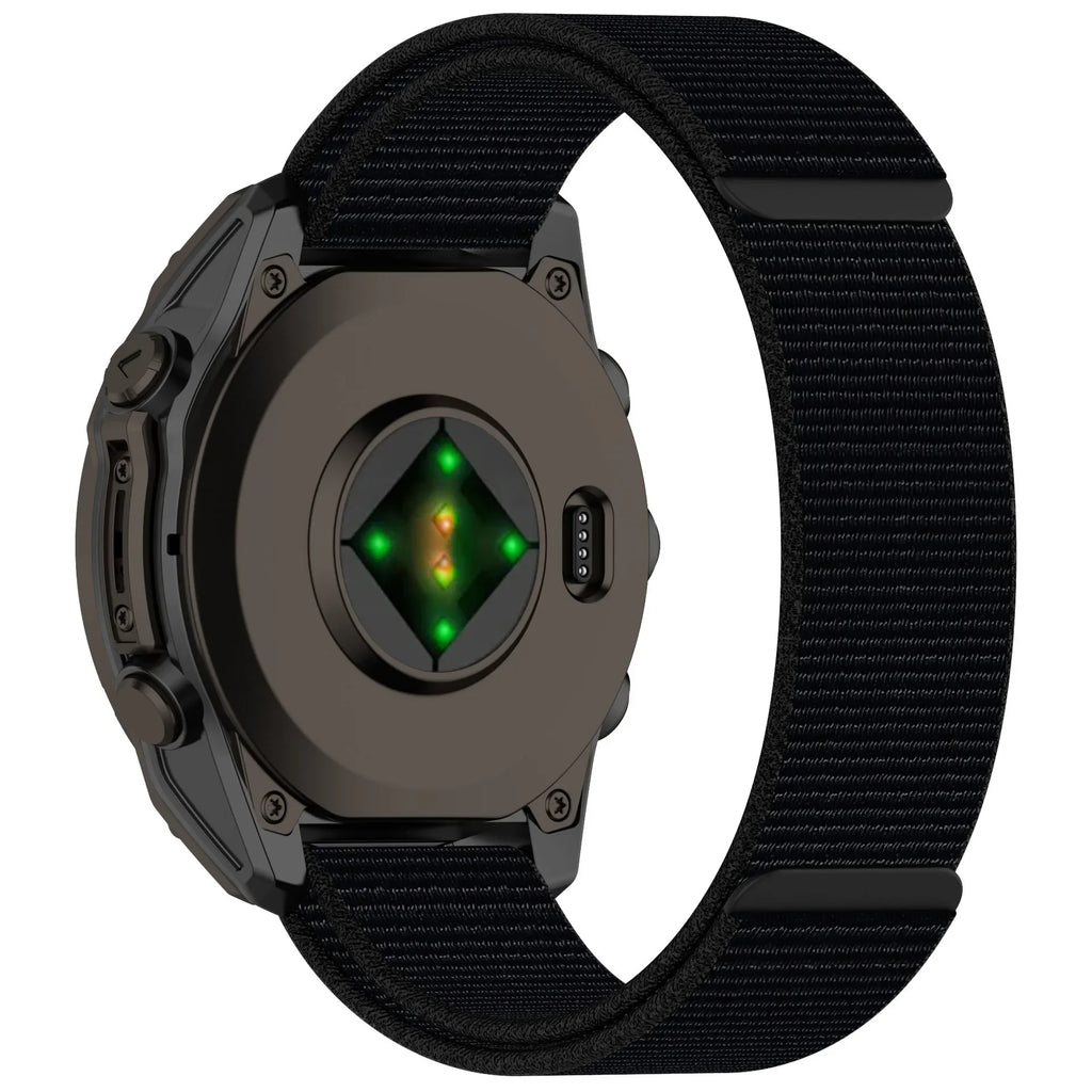Nylon Hook and Loop Sport Strap – Adjustable Wristband for Garmin Fenix Series