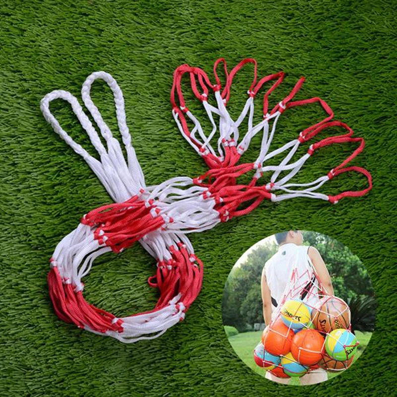 Large Braided Nylon Mesh Bag – Sports Ball Carrier for Outdoor Games