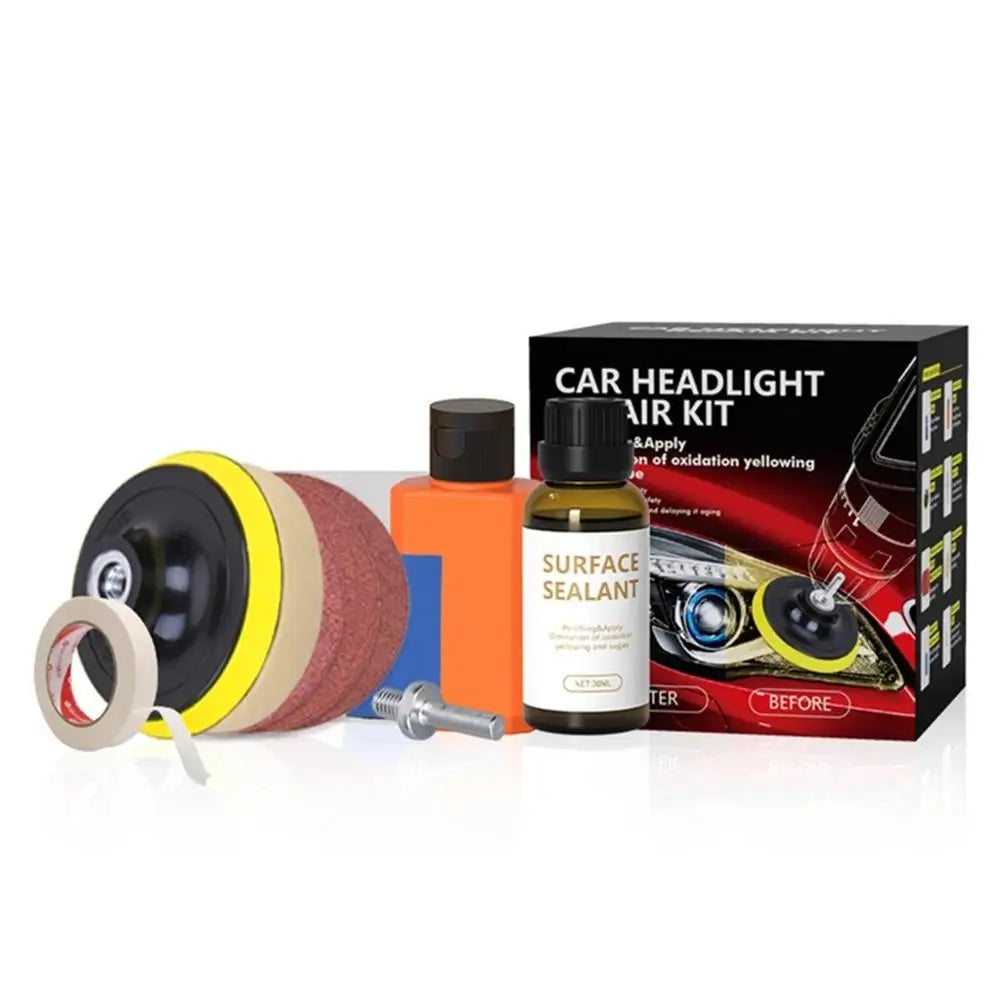 Car Headlight Restoration Kit – Chemical Polish for Auto Headlamp Repair