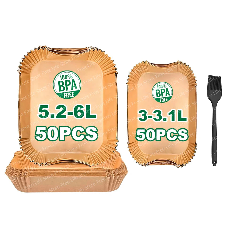 Parchment Paper Liners – Non-Stick Baking Sheets for Dual Basket Air Fryers