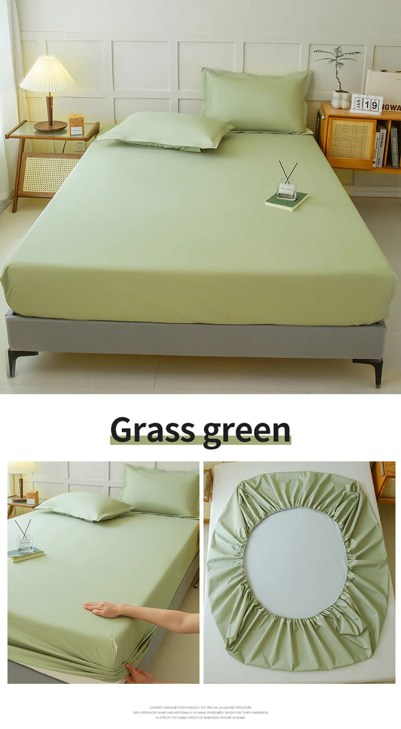 Waterproof Fitted Mattress Protector – Elastic Bed Cover for Home Bedding