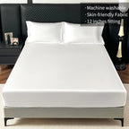 Satin Elastic Fitted Sheet – Soft Solid Mattress Cover for All Bed Sizes