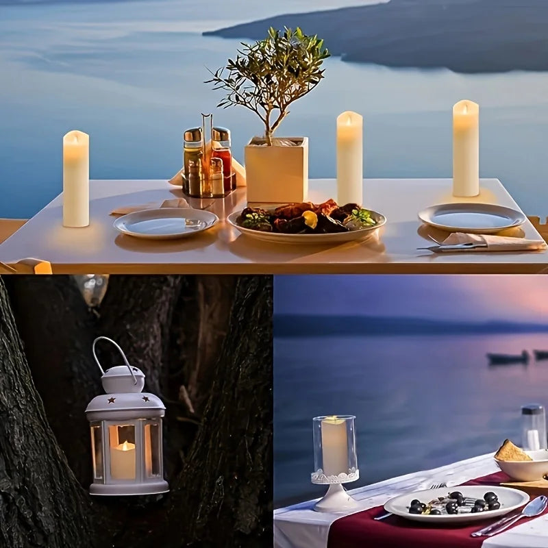 Waterproof LED Pillar Candles – Remote Control Timed Lights for Home Decor