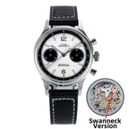 Sugess 1963 Mechanical Chronograph Watch – Sapphire Pilot Style for Men
