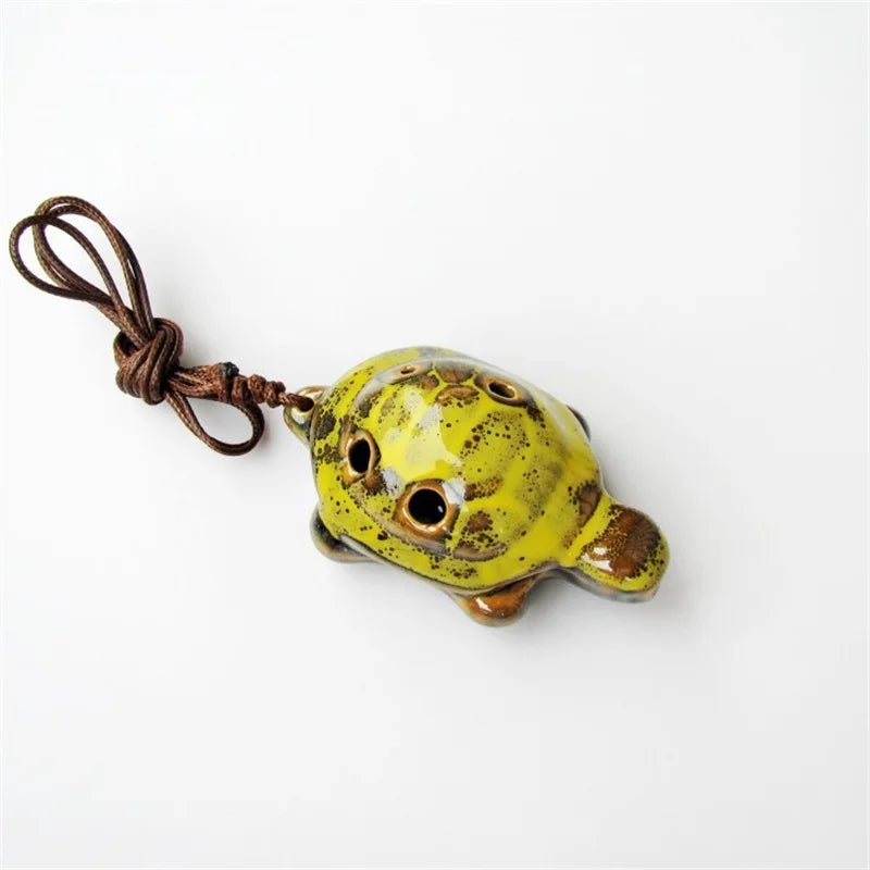 Ceramic Tortoise Alto Ocarina – 6-Hole Musical Flute for Kids and Beginners