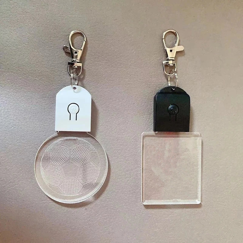 Acrylic LED Keychain – RGB Light Up Key Pendant for DIY Wedding Decor Gifts