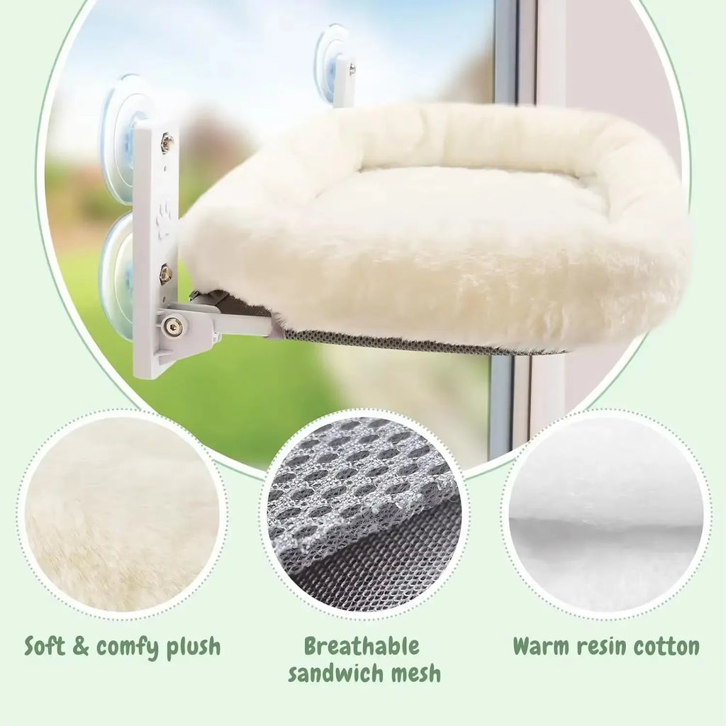 Cat Window Hammock – Suction Cup Sunbathing Seat for Indoor Cat Relaxation