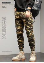 Mens Cotton Camouflage Cargo Pants – Outdoor Trousers for Hiking Workwear