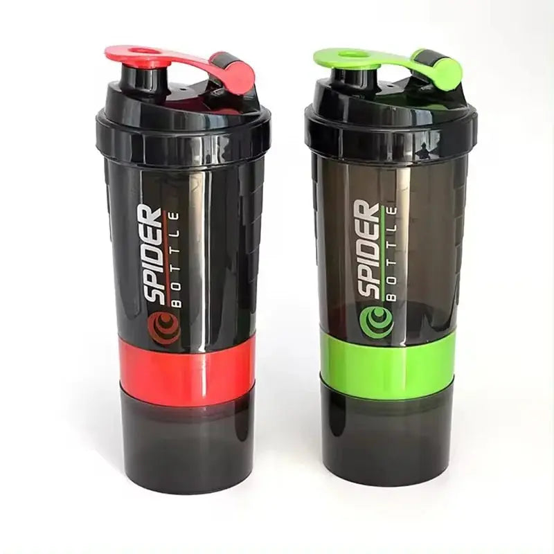 3-Layer Protein Shaker Bottle – Large Capacity Mixer for Fitness Gym Workouts