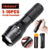 T6 LED Zoomable Flashlight – Waterproof Aluminum Torch for Camping