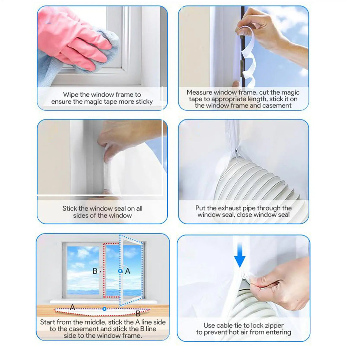 Portable Window Sealing Kit – Heat Shield Vent Guard for Air Conditioners