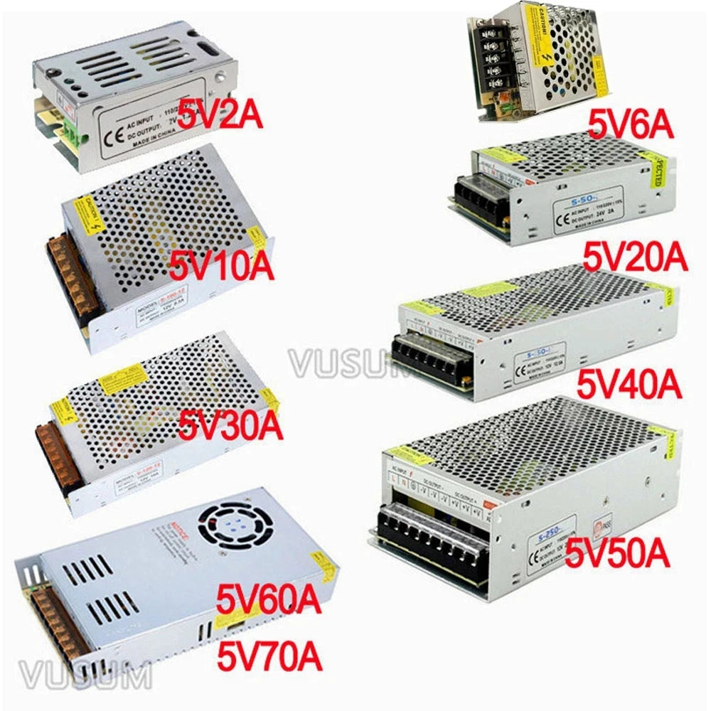 Universal LED Power Supply Adapter – Switching Transformer for LED Strip Lighting