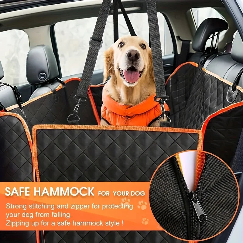 Waterproof Dog Car Seat Cover – Scratch-Resistant Hammock for Pet Travel