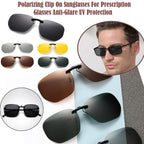 Polarized Clip-On Sunglasses – Square UV400 Lenses for Driving and Fishing