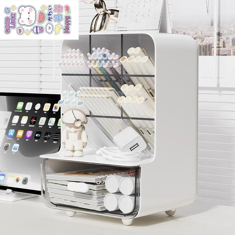 Slanted Desk Organizer – Large Capacity Stationery Holder for Office Storage