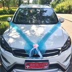 Silk Flower Wedding Car Decoration Kit – Floral Ribbons for Bridal Vehicles