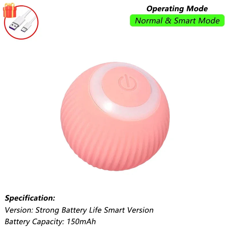 Interactive Rolling Cat Ball – Rechargeable Smart Toy for Pet Exercise
