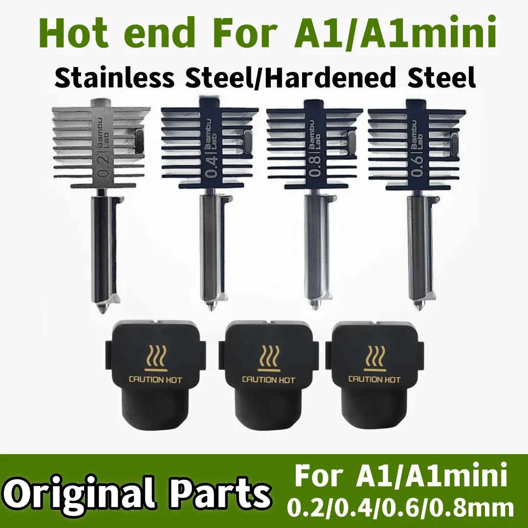 Hardened Steel Hotend Kit – High Speed 3D Printer Nozzle for Bambu Lab A1