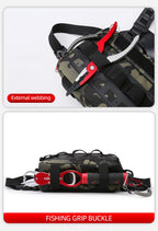 Camo Fishing Tackle Chest Bag – Utility Vest Pack for Outdoor Hunting