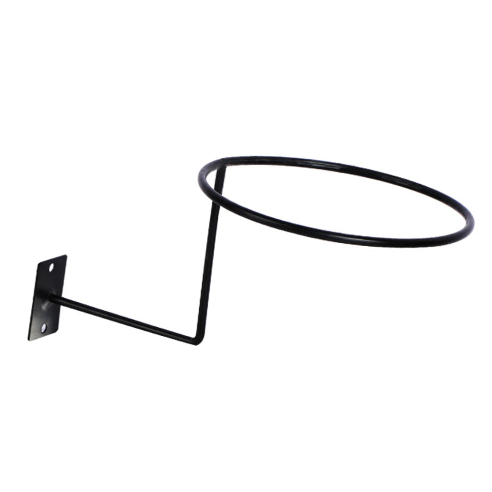 Wall Mounted Steel Helmet Rack – Black and White Hanger for Motorcycle Gear