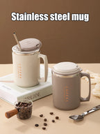 Stainless Steel Coffee Mug – Portable Anti-Scald Cup for Travel and Office