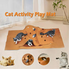 Interactive Cat Tunnel Mat – Foldable Enrichment Toy for Indoor Kitten Play