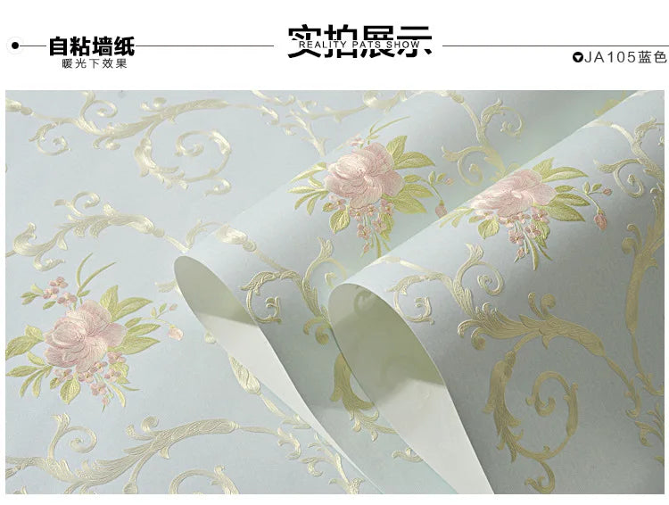 Self-Adhesive 3D Floral Wallpaper – Thickened Wall Decor for Bedroom Living Room