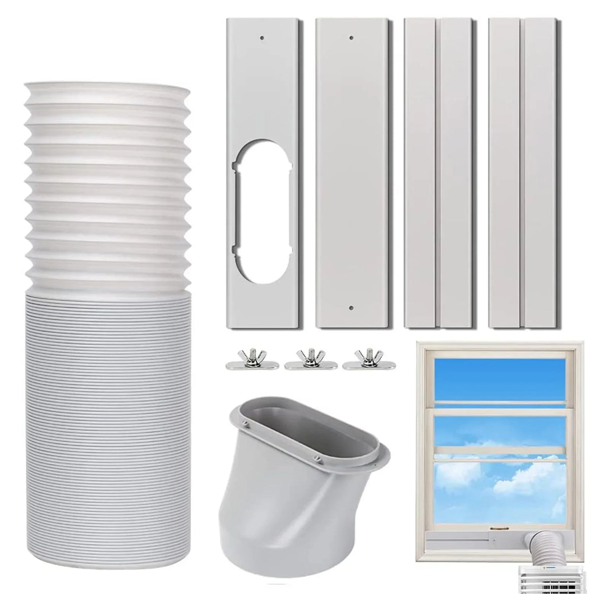 Portable Air Conditioner Window Kit – Adjustable Exhaust Hose for AC Units