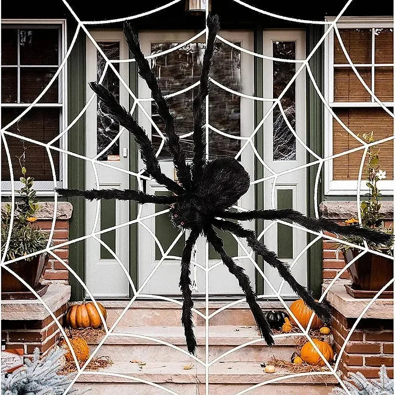 Giant Plush Spider Decoration – 30-200cm Horror Prop for Halloween Party