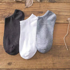 Cotton Ankle Socks – Breathable Solid Color Footwear for Sports and Gym