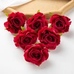 Artificial Silk Rose Heads – Decorative Flowers for Wedding Home Decor
