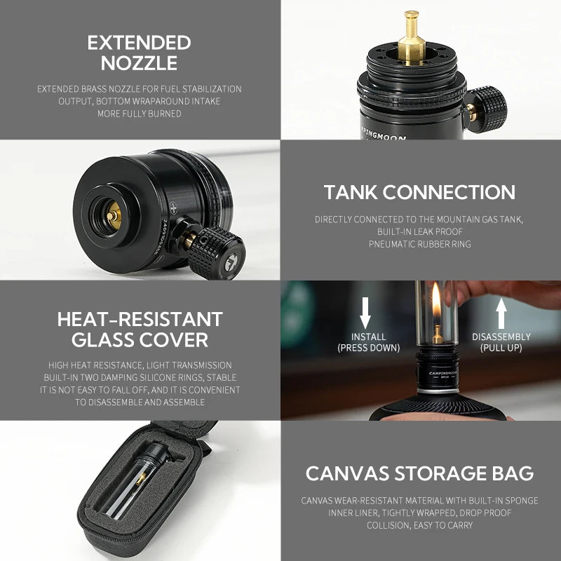 Aluminum Atmosphere Candle Light – Portable Lamp for Outdoor Camping
