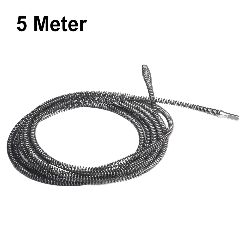 5m Electric Sewer Dredger – Spring Drain Cleaning Tool for Plumbing Maintenance