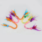 Interactive Cat Feather Ball – Plush Mint Toy for Kitten Play