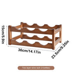 Bamboo Wine Rack – Multi-Tier Wood Display for Bar and Dining Room