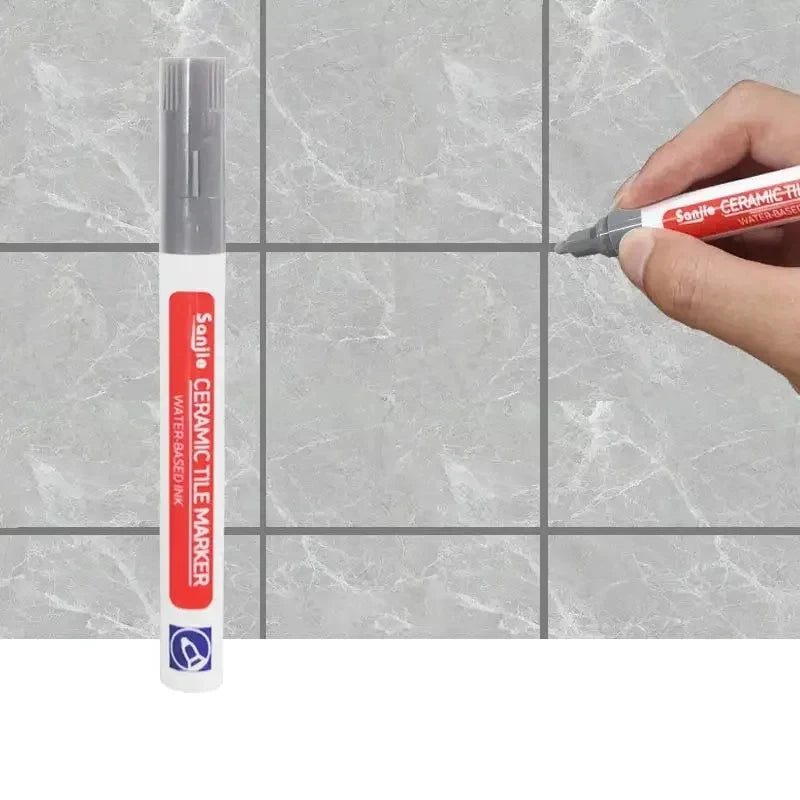 Waterproof Grout Repair Marker – White Tile Seam Paint for Bathroom Restoration