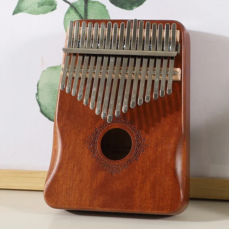 17-Key Beech Kalimba – Solid Wood Thumb Piano for Kids Musical Gift
